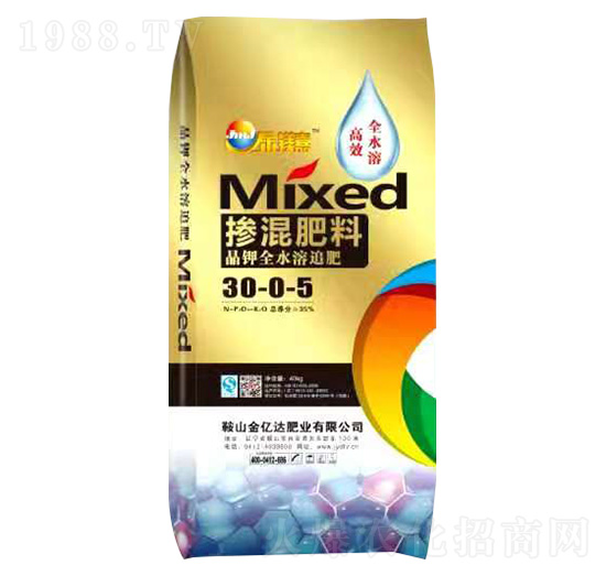 晶鉀全水溶摻混肥料30-0-5-金每嘉-金億達肥業(yè)